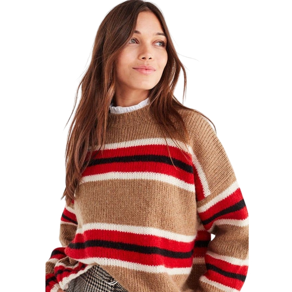 UO URBAN OUTFITTERS  Boyfriend‎ Sweater Oversized Striped XS  Wool Mohair